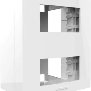 CAIXA + PLACA 2 POSTO DISTANCIADO BRANCO MODULOPRO
