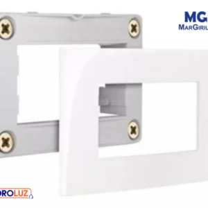 PLACA PARA MOVEL C/ SUPORTE BRANCO SLEEK