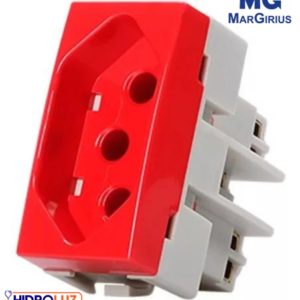 MODULO TOMADA 2P+T 20A 250V VERMELHO SLEEK