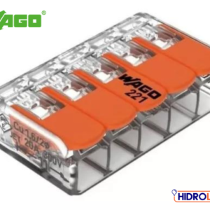 CONECTOR EMENDA 5P WAGO P/ CABO DE 0.2 A 4MM