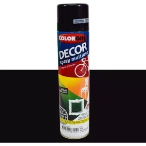 SPRAY COLORGIN DECOR PRETO BRILHANTE 360ML